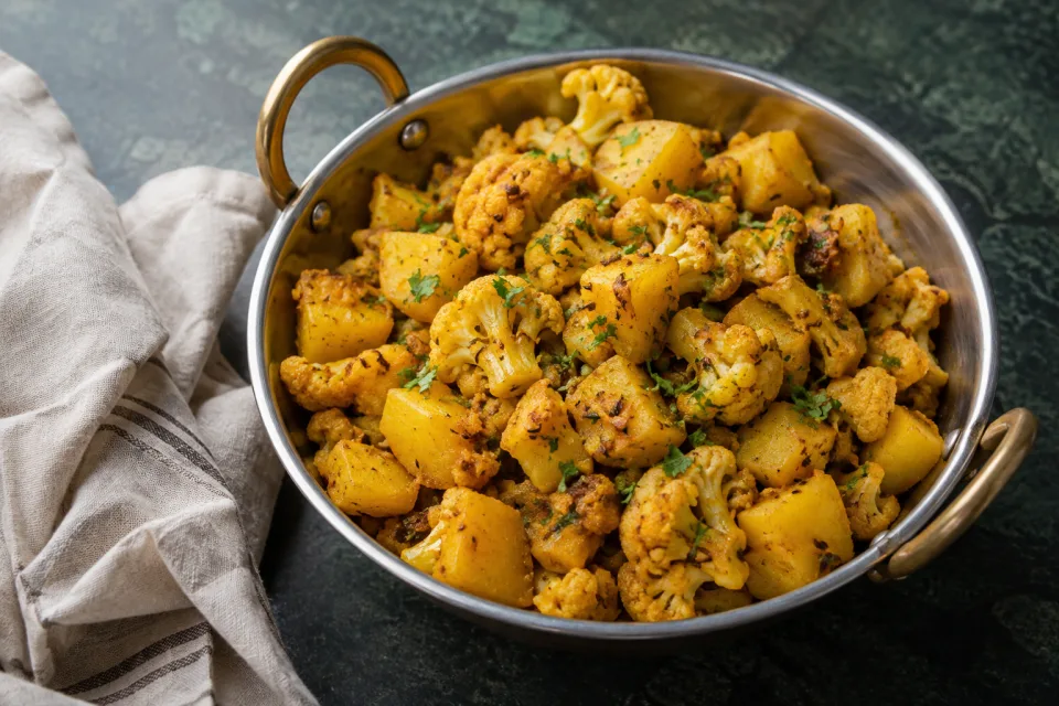 आलू गोभी तैयार व्यंजन