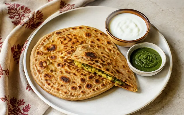 आलू पराठा तैयार व्यंजन