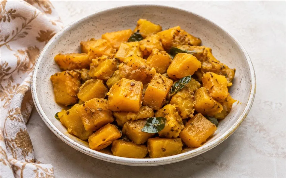 कद्दू की सब्ज़ी तैयार व्यंजन