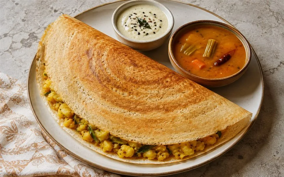 मसाला डोसा तैयार व्यंजन