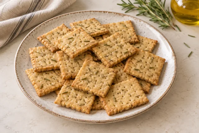रोज़मेरी crackers का AI से बनाया गया चित्र