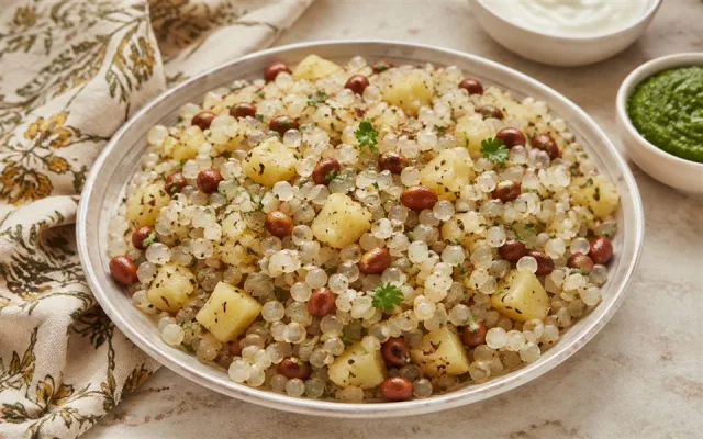 साबूदाना खिचड़ी तैयार व्यंजन