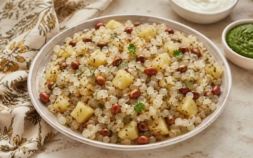 साबूदाना खिचड़ी तैयार व्यंजन