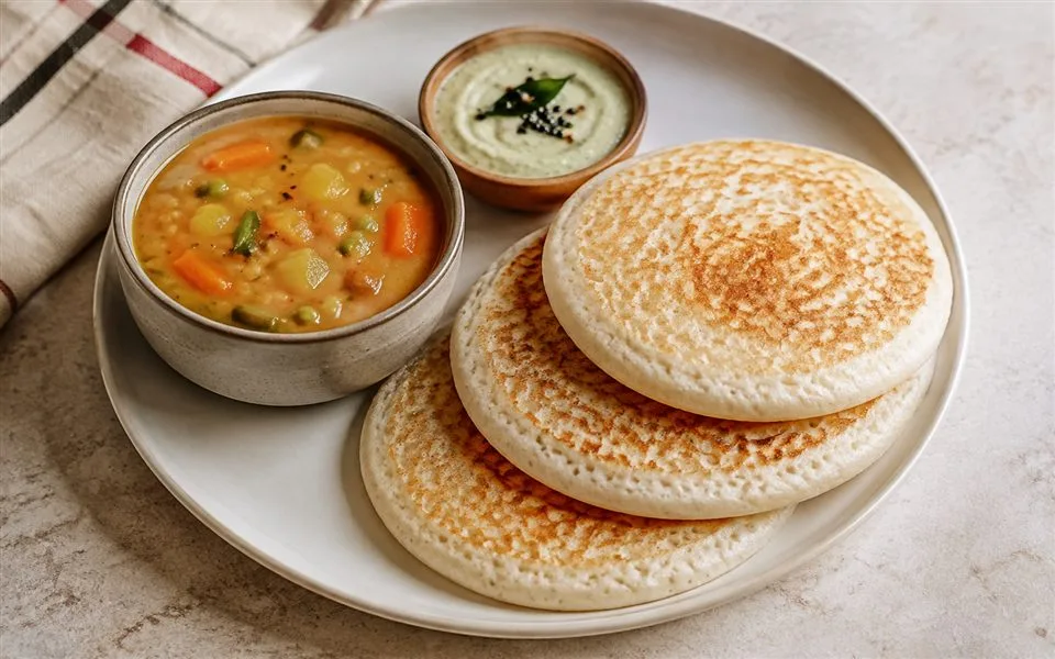सेट डोसा तैयार व्यंजन