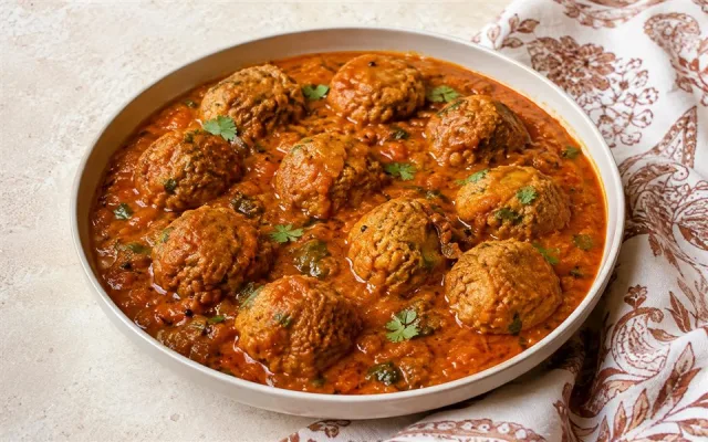 वेज कोफ्ता करी तैयार व्यंजन