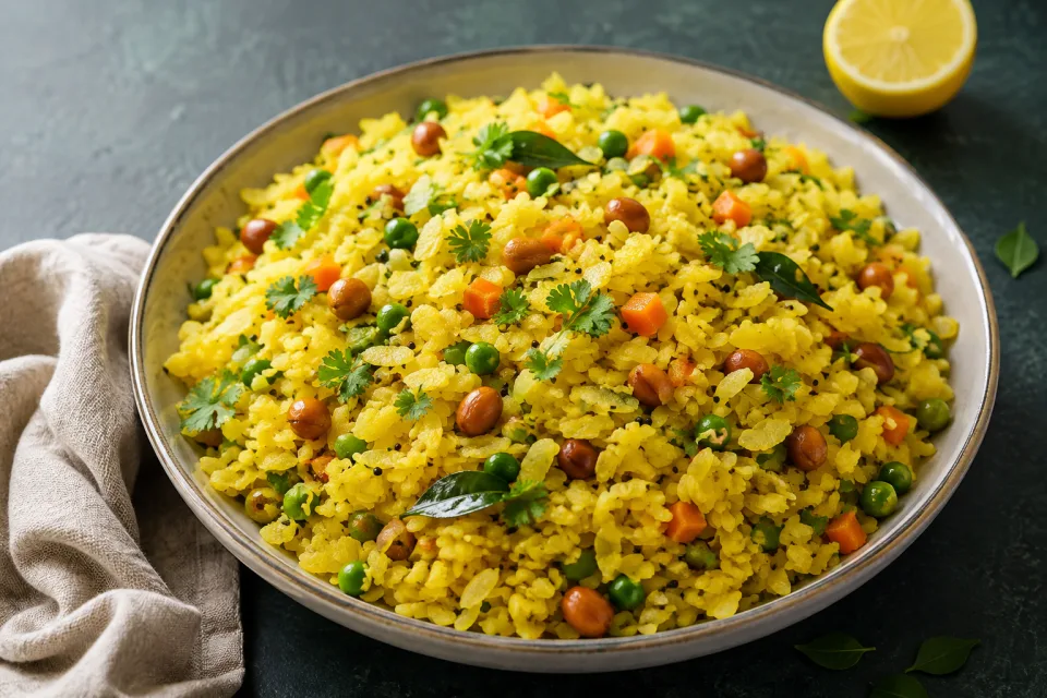 सब्ज़ी पोहा तैयार व्यंजन