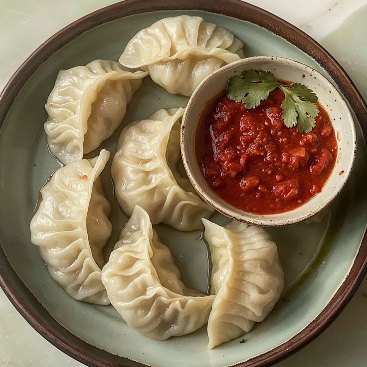 घर पर बनाएं स्वादिष्ट मोमोज (Momos) और तीखी लाल चटनी 3 momos